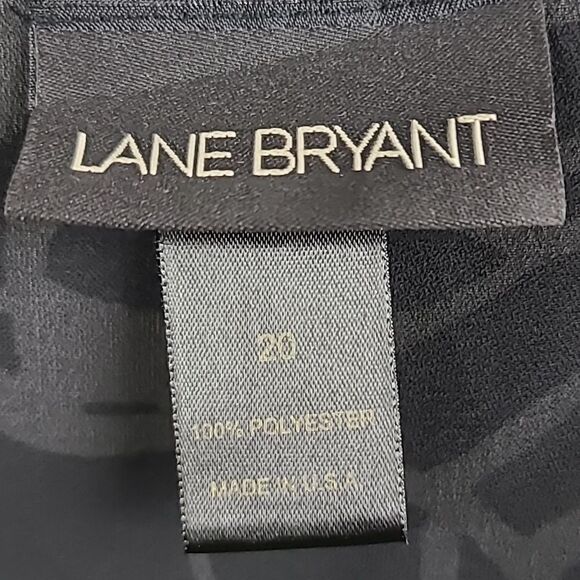 Lane Bryant Black & White Dressy Crepe Chiffon Sleeveless Dress Nice Semi-Formal - Picture 3 of 10